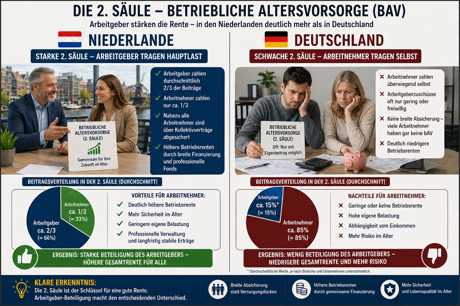 Gesetzliche Rente in den Niederlanden – Vergleich mit Deutschland