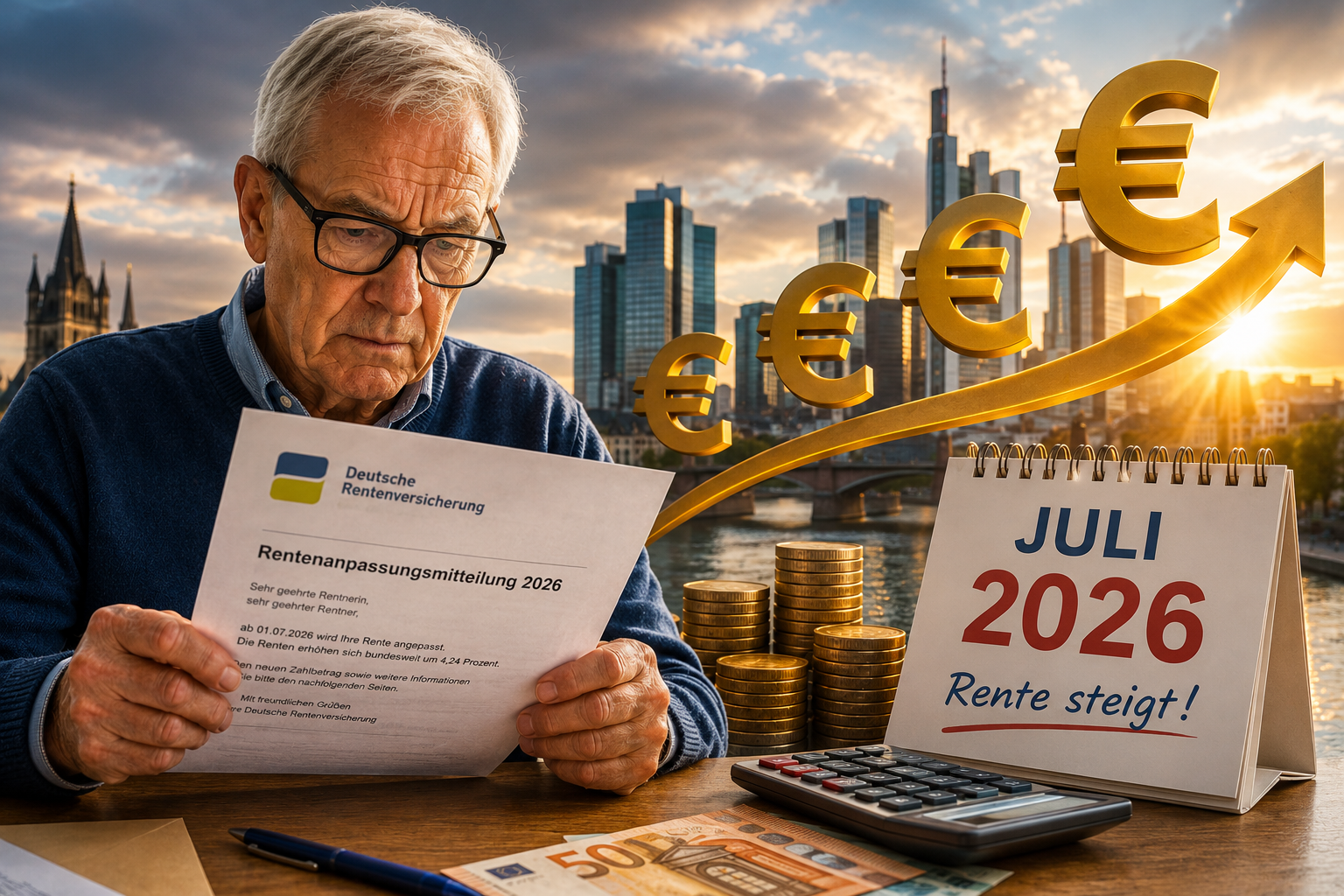 Rente steigt ab Juli 2026: Warum Rentner den Brief der Deutschen Rentenversicherung genau prüfen sollten